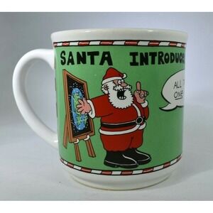 Santa‎ Flight Plan Christmas Coffee Mug by Skip Morrow Novelty Funny